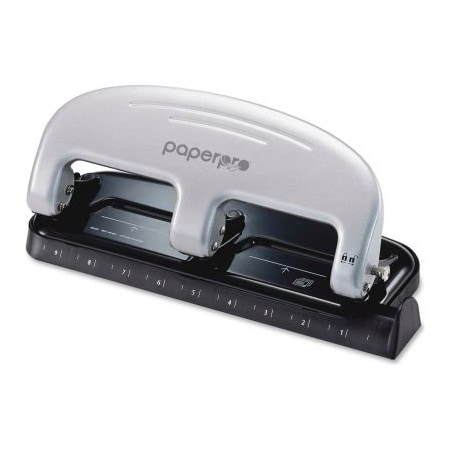 Accentra PaperPro 3-Hole Punch, 20 Sheet Capacity, Black/Gray 2220